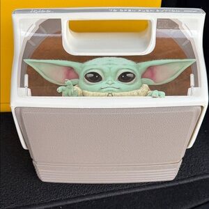 Igloo White and Tan Cooler with Green Character Design